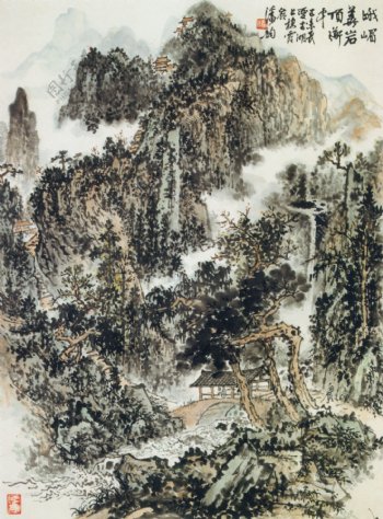 作古风装饰画中国画