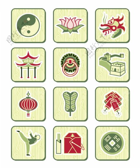 中国传统符号矢量图标