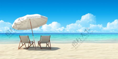 沙滩躺椅图片