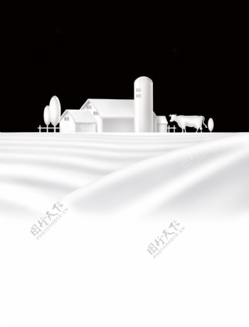 牛奶工厂牛奶房屋图片