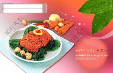 韩国料理PSD分层素材韩国料理凉菜餐饮美食PSD模板