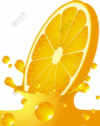 橙汁饮料瓶向量