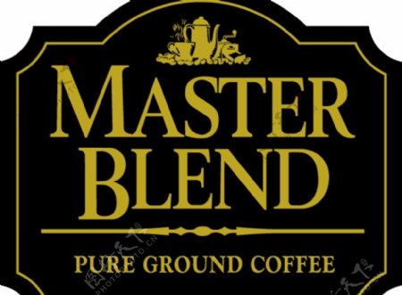 MasterBlendcoffeelogo设计欣赏混合咖啡标志设计欣赏
