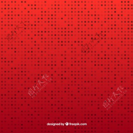 红色方形镂空格背景矢量素材.z