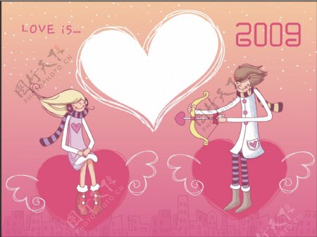 2009日历甜蜜爱情封面图片