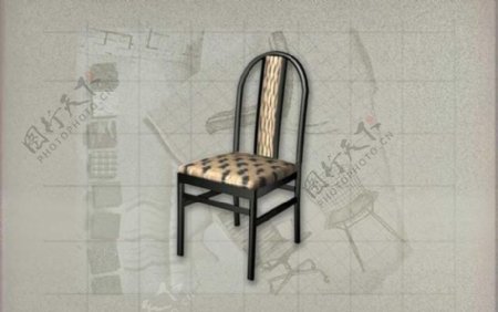 酒店风格家具椅子B0243D模型