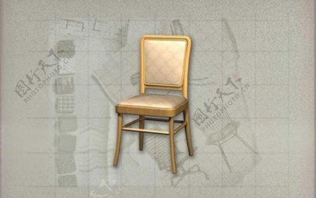 酒店风格家具椅子B0173D模型
