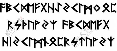 北欧古字母哥特字体
