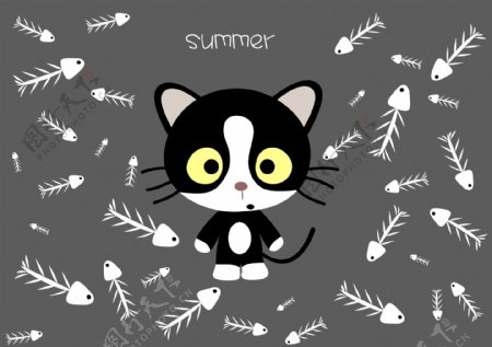 猫咪summer的卡通形象
