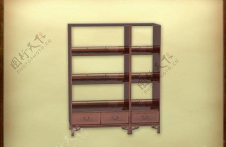 中国古典家具柜子0163D模型
