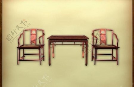 中国古典家具古典家具组合0013D模型