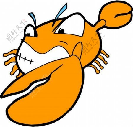 位图卡通动物螃蟹可爱卡通色彩免费素材