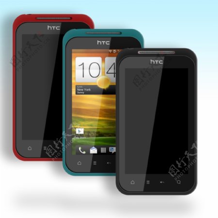 HTC手机高清矢量PSD源文件三种颜色
