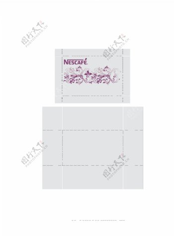 雀巢咖啡礼品盒包装概念图紫色图片