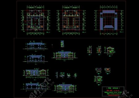 仿古建筑cad施工图