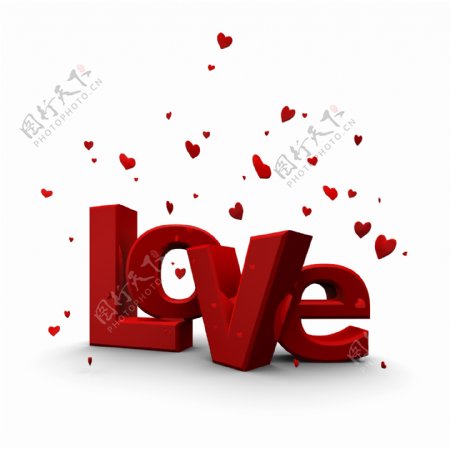 情人节素材3D爱情文字