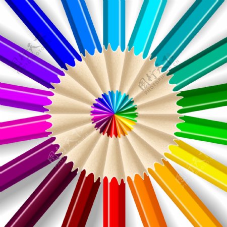 彩色铅笔系列矢量
