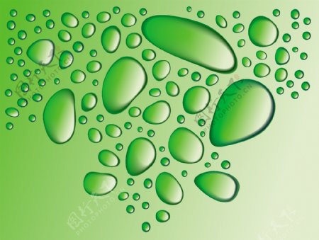 绿色水珠