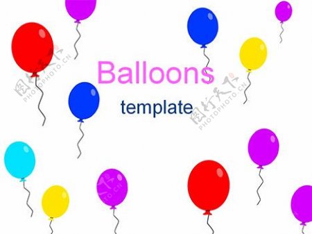 生日气球2幻灯片模板