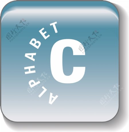 水晶字母C图标