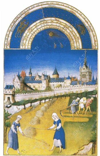中世纪日历耕作场景