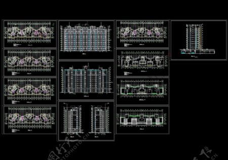 高层住宅楼cad全套图