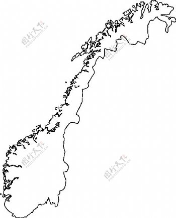 挪威地图剪贴画