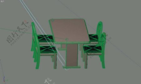 餐桌3d模型桌子效果图13