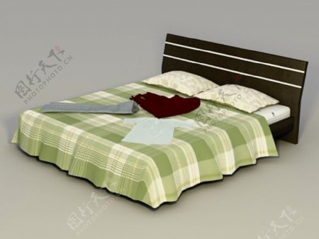 现代床3d模型家具图片50