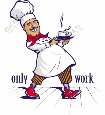 卡通厨师人物
