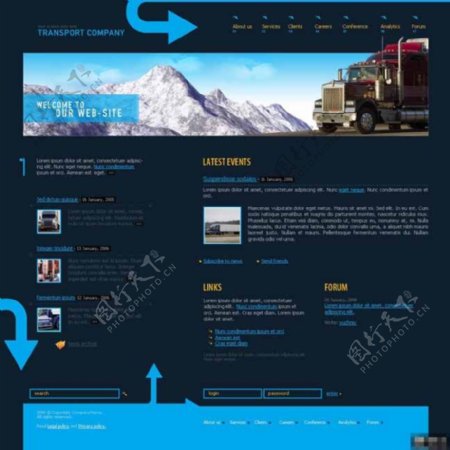 矿业运输公司网页模板