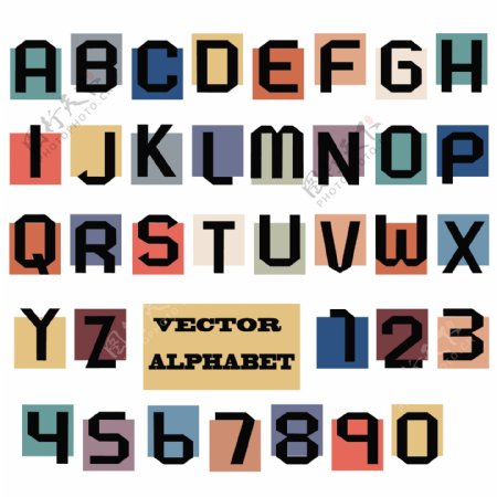 字母表中的字母和数字