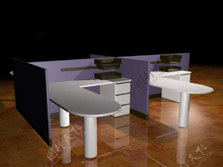办公家具办公桌3d模型3d素材215