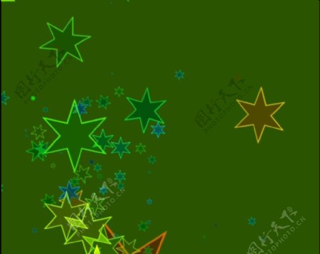 绿色六角星