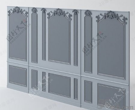 3D背景墙模型