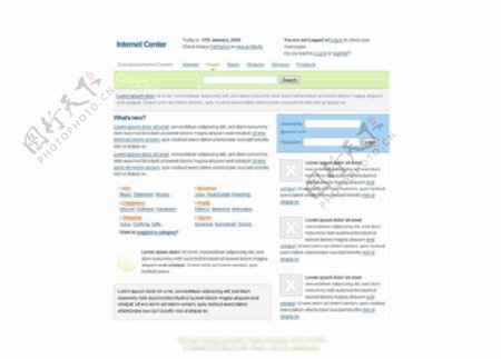 纯色商务企业网站CSS模板
