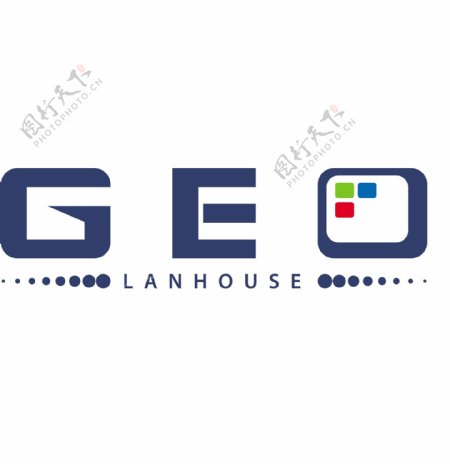 GeoLanhouselogo设计欣赏GeoLanhouse电脑公司LOGO下载标志设计欣赏