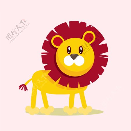 印花矢量图可爱卡通卡通动物狮子婴童装免费素材