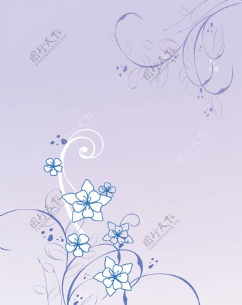 简单花朵花纹两扇移门图案