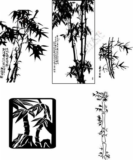 竹子树竹矢量图素材源图片