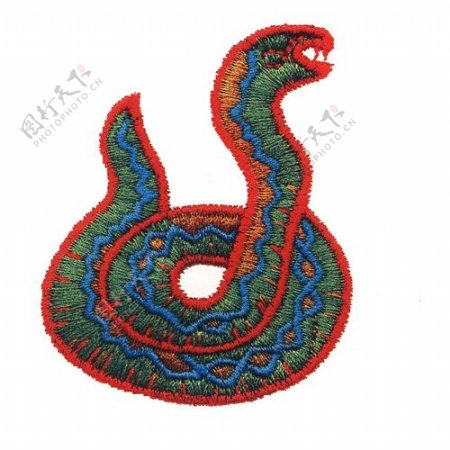 绣花动物蛇蟒蛇色彩免费素材