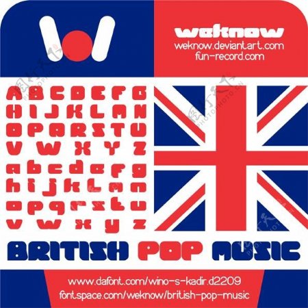 英国流行音乐字体