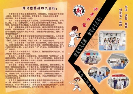 武道跆拳道画册反面图片