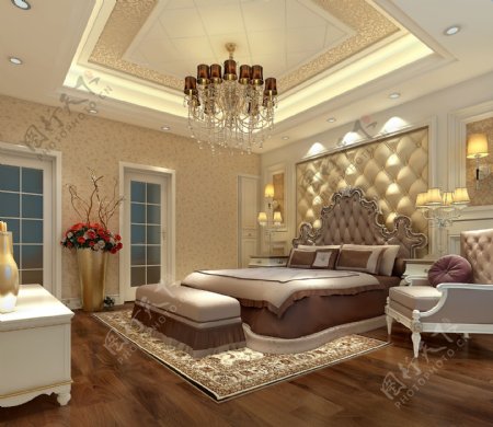 美式风格卧室设计效果图