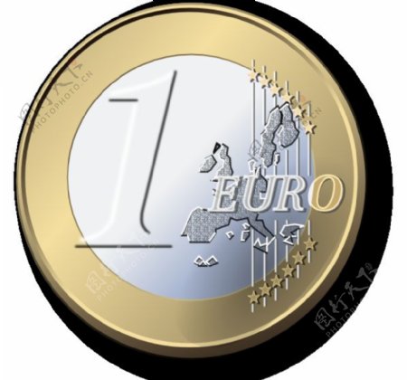 一欧元的硬币夹艺术