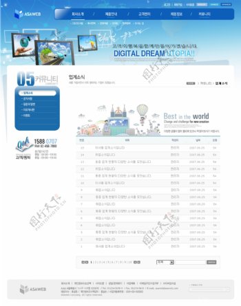 韩国全球通数码企业网页模板图七图片