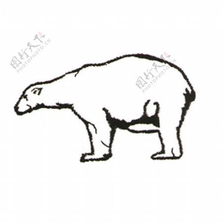 绣花动物北极熊家纺免费素材