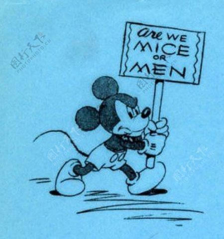 位图卡通动物米老鼠文字英文免费素材