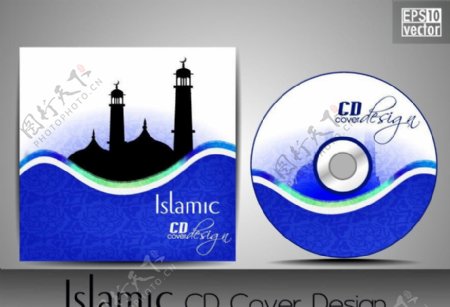 教堂背景cd封面包装设计图片