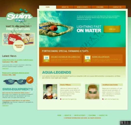 蛙泳之星产品信息网页模板